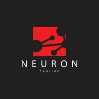 neurona logo, cel adn red vector, y partícula tecnología, sencillo ilustración modelo diseño vector