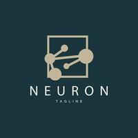 Neuron Logo, Cel Dna Network Vector, And Particle Technology, Simple Illustration Template Design vector