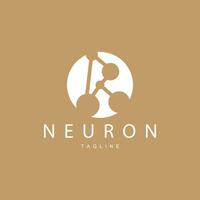 Neuron Logo, Cel Dna Network Vector, And Particle Technology, Simple Illustration Template Design vector