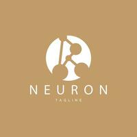 Neuron Logo, Cel Dna Network Vector, And Particle Technology, Simple Illustration Template Design vector