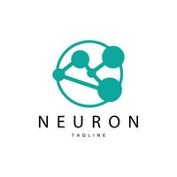 Neuron Logo, Cel Dna Network Vector, And Particle Technology, Simple Illustration Template Design vector