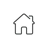 House line icon isolated on white background vector