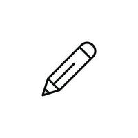 Pencil line icon isolated on white background vector