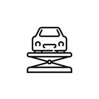 coche levantar icono aislado en blanco antecedentes vector