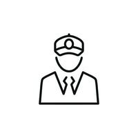 Driver line icon isolated on white background vector