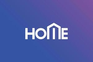creativo y profesional inicial letra hogar logo diseño modelo en azul antecedentes vector