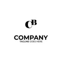 Symbol CB letter logo on white background, can be used for art companies, sports, etc vector