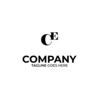 Symbol CE letter logo on white background, can be used for art companies, sports, etc vector