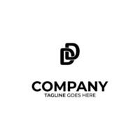 Symbol DD letter logo on white background, can be used for art companies, sports, etc vector