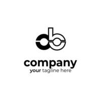 Symbol DB logo on white background, can be used for art companies, sports, etc vector