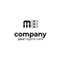 Symbol ME logo on white background, can be used for art companies, sports, etc vector