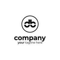 Symbol DB logo on white background, can be used for art companies, sports, etc vector