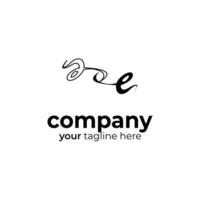 Symbol E letter logo on white background, can be used for art companies, sports, etc vector