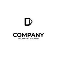 Symbol DD letter logo on white background, can be used for art companies, sports, etc vector