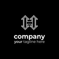 símbolo h logo en blanco fondo, lata ser usado para Arte compañías, Deportes, etc vector