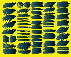 large brush set for designs vector