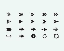 Arrow icon set for business infographics vector