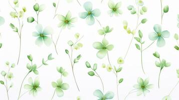 Seamless pattern of Chrysopsis flower in watercolor style isolated on white background. Chrysopsis flower texture background. Generative AI photo