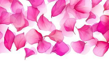 Seamless pattern of Bougainvillea flower in watercolor style isolated on white background. Bougainvillea flower texture background. Generative AI photo