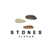 Stone Logo, Premium Elegant Design, Stone Balance Vector, Stepping Rock Walking Icon Illustration Design vector