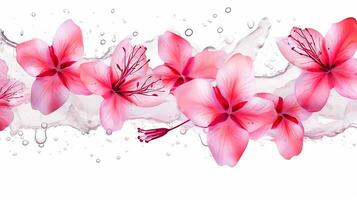 sin costura modelo de azalea flor en acuarela estilo aislado en blanco antecedentes. azalea flor textura antecedentes. generativo ai foto