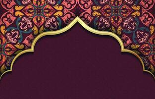 Beautiful Vintage Purple Background with Gold Accent vector