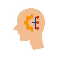 Brain Process Symbol, Brain Process icon,mind management icon design, logo, isolate on white background vector