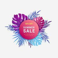 Summer sale banner vector