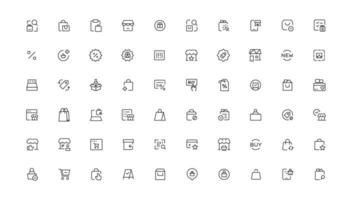 E-commerce, online shopping and delivery elements - minimal thin line web icon set. Outline icons collection. Simple vector illustration.