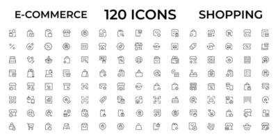 E-commerce, online shopping and delivery elements - minimal thin line web icon set. Outline icons collection. Simple vector illustration.