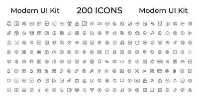 mega conjunto de ui ux iconos, usuario interfaz icono conjunto colección vector