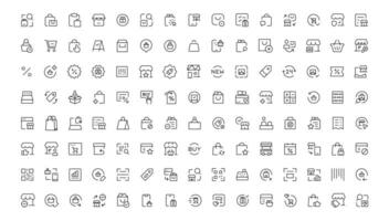 E-commerce, online shopping and delivery elements - minimal thin line web icon set. Outline icons collection. Simple vector illustration.