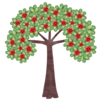 nascosto albero e fiori png