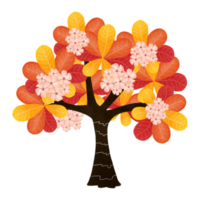 ongezien boom en bloemen png