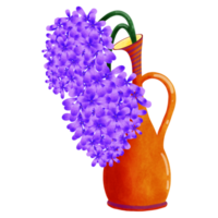 púrpura vino flores png