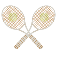 Set of tennis equipment for sport events png