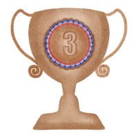 Bronze- Trophäe und Medaille zum 2 .. Läufer oben png