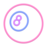 Eightball colore neon linea icona png