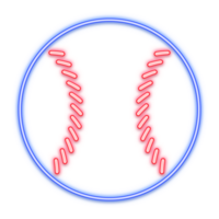 béisbol color neón línea icono png