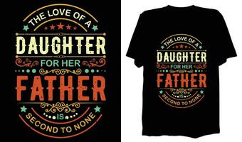 Vintage Typography Father's Day T Shirt Design Template vector