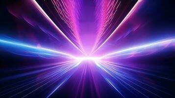 abstract background of speed motion in the tunnel with light rays. photo