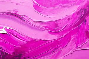 Abstract background of acrylic paint in pink and purple tones. Close-up. photo