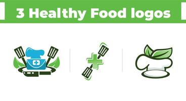 professional healthy food logo vector - minimal good food  logo vector - vectors