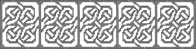 Cut Out or Embroidery pattern abstarct most used oin fabric in vector