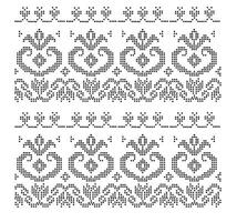 Cut Out or Embroidery pattern abstarct most used oin fabric in vector