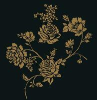 Roses vector embroidery pattern