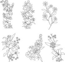 Free outline embroidery pattern vector