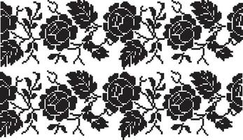 Vector Embroidery Pattern Floral  for hand embroidery