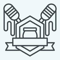 Icon Badge. related to Apiary symbol. line style. simple design editable. simple illustration vector