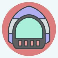 Icon Protective Cap. related to Apiary symbol. color mate style. simple design editable. simple illustration vector